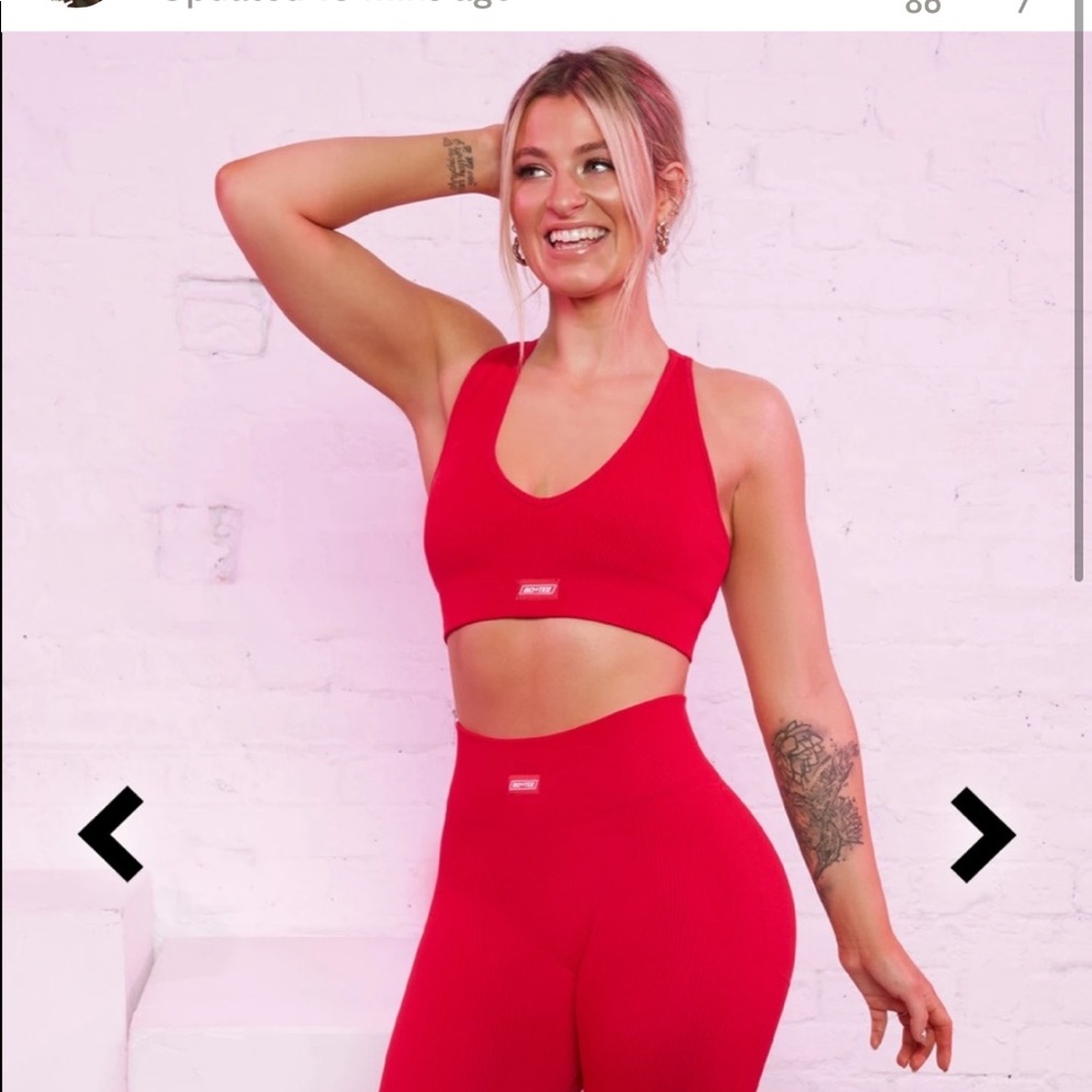red bra bundled with 2 other items